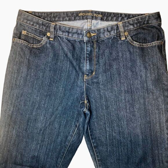 Michael Kors Mid Rise Bootcut Jeans in Dark Blue Women’s 14 - Picture 3 of 10